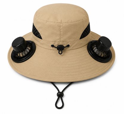 🧢 Quenzly Cooling Solar Hat – Hands-Free Cooling for Fishing, Hiking, Camping & More. ☀️