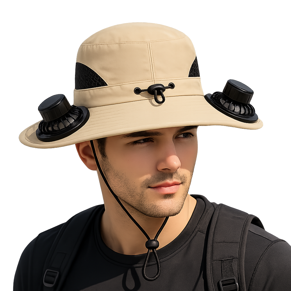 🧢 Quenzly Cooling Solar Hat – Hands-Free Cooling for Fishing, Hiking, Camping & More. ☀️