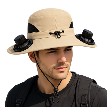 🧢 Quenzly Cooling Solar Hat – Hands-Free Cooling for Fishing, Hiking, Camping & More. ☀️