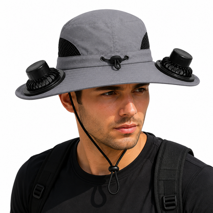🧢 Quenzly Cooling Solar Hat – Hands-Free Cooling for Fishing, Hiking, Camping & More. ☀️