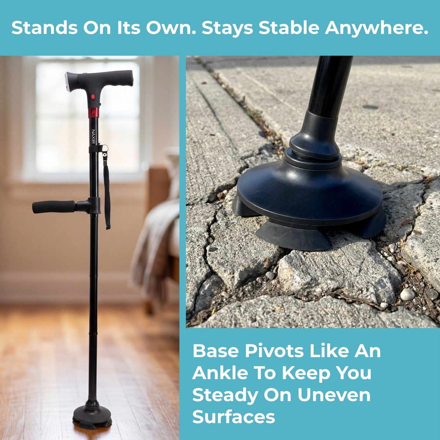 Quenzly® StandSecure Cane