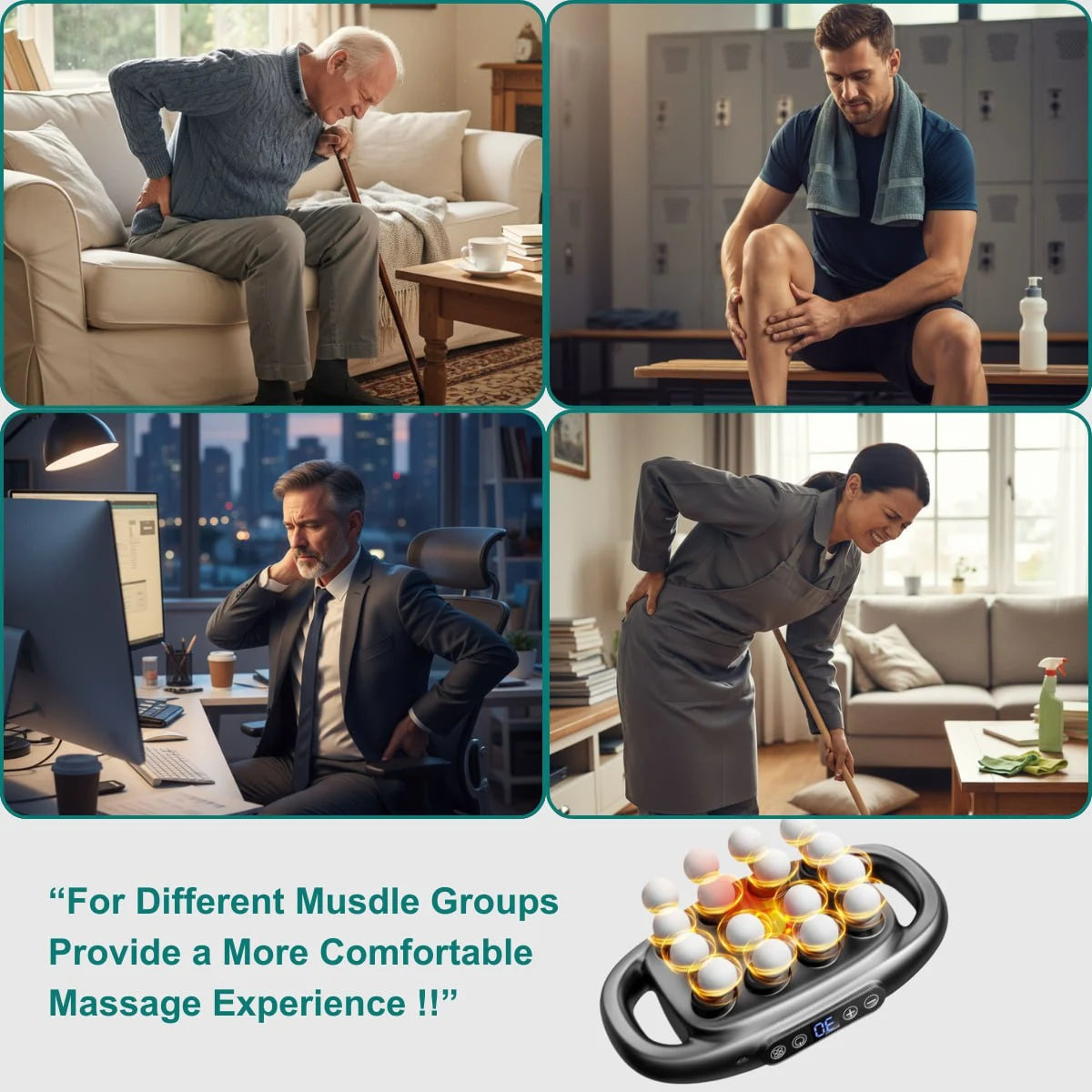 ViraZox™ 16-Head Deep Tissue Massager