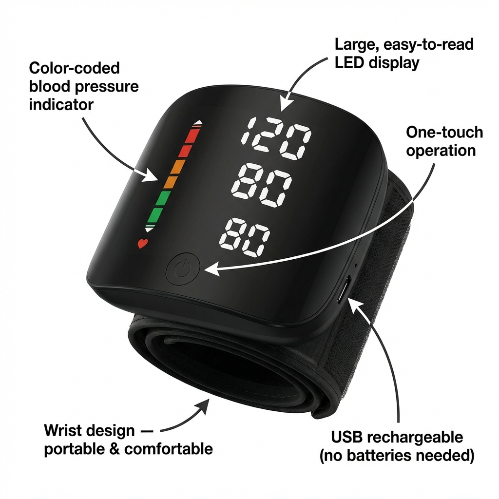 ViraZox™ Wrist Blood Pressure Monitor