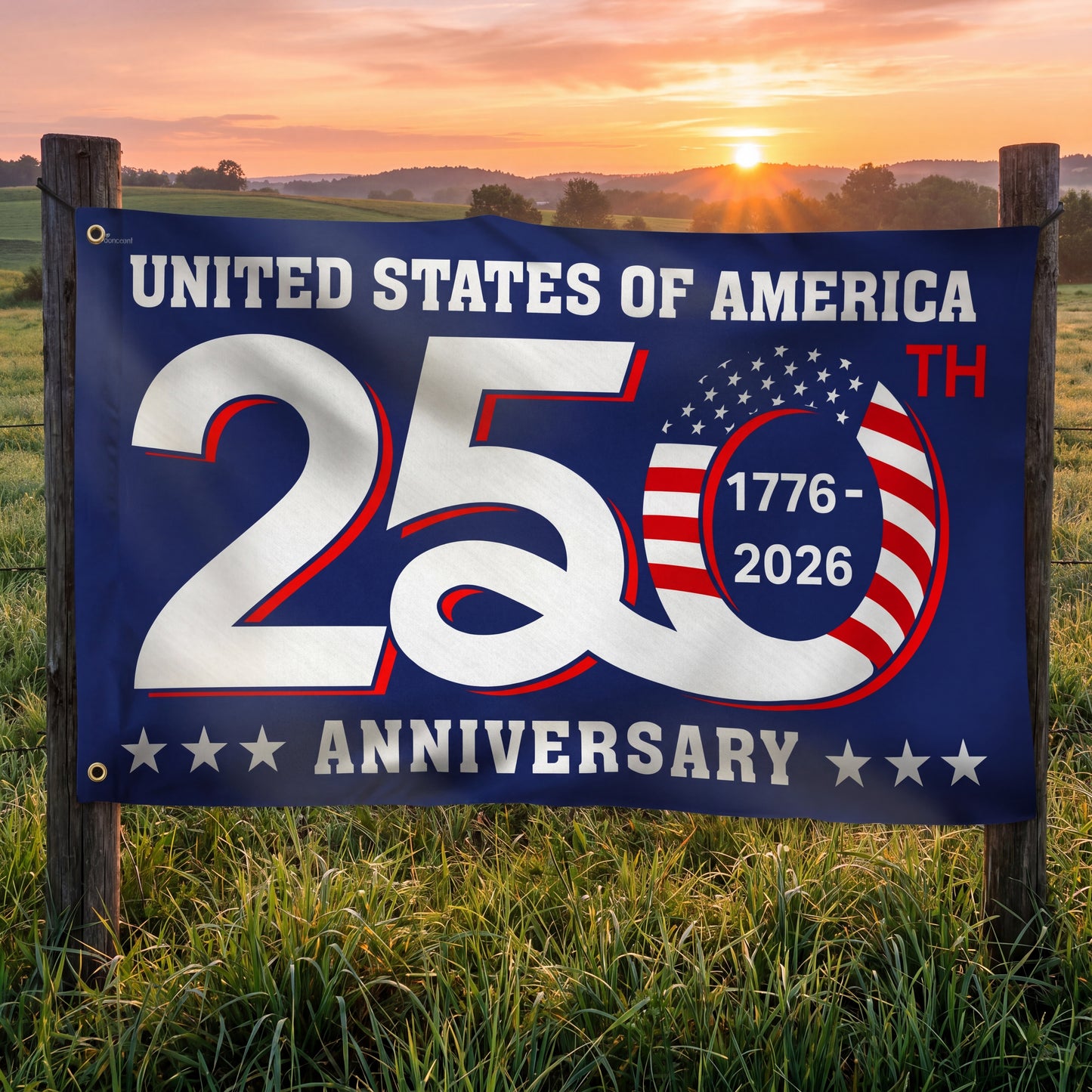 Patriotic 250th Anniversary 1776 2026 United States of America Semiquincentennial Grommet