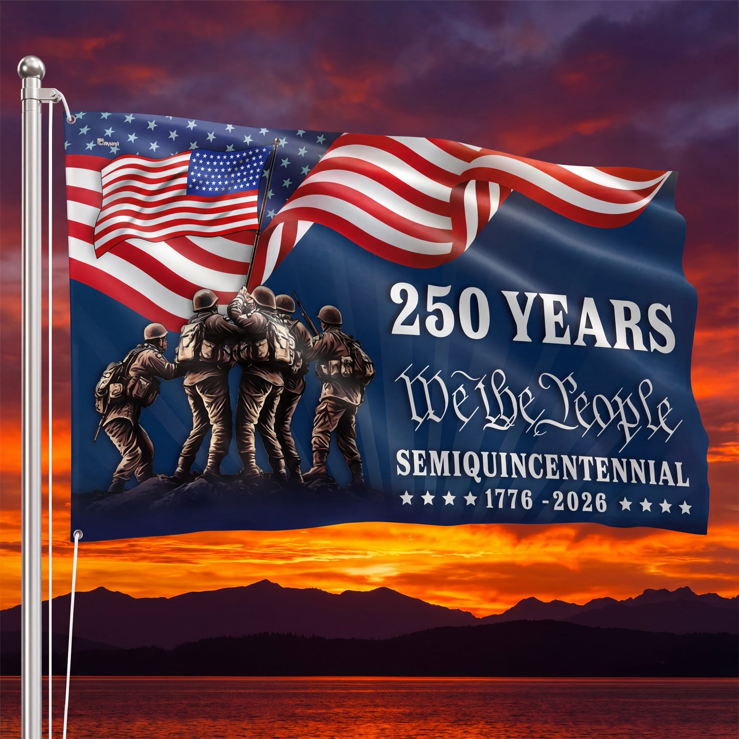 American Flag, 250 Years We The People Semiquincentennial Grommet Flag