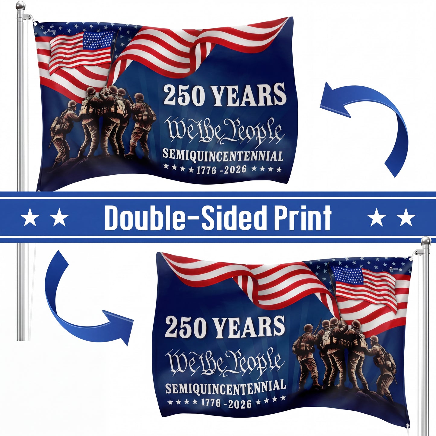 American Flag, 250 Years We The People Semiquincentennial Grommet Flag