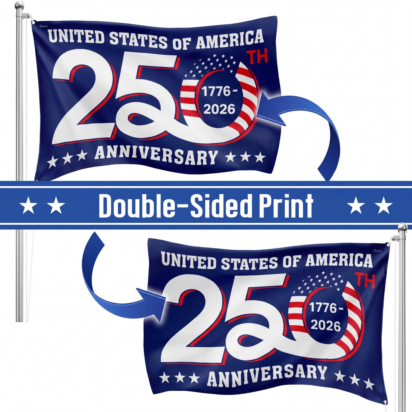 Patriotic 250th Anniversary 1776 2026 United States of America Semiquincentennial Grommet
